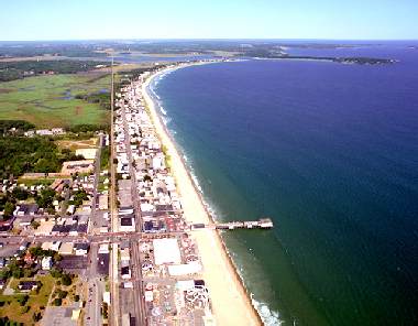 Arial view of Old Orchard Beach