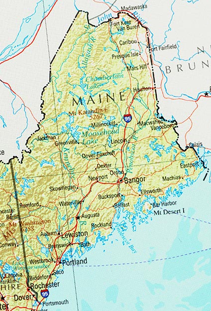 map of Maine